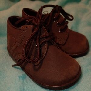Angel Dear Brown Baby Lace-Up Walker Shoes